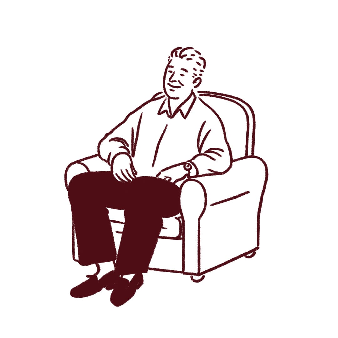 adult, male, man, person, furniture, chair, sitting, armchair, footwear, shoe